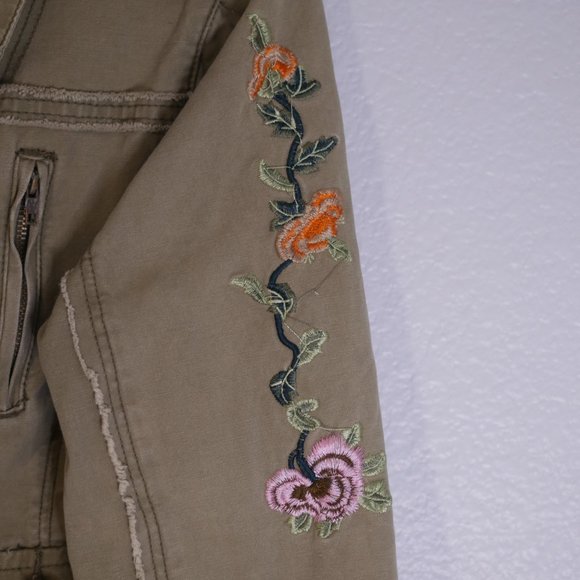 Romeo & Juliette Size L Jacket Embroidered Metal Buttons Faded Olive Green - Picture 3 of 12
